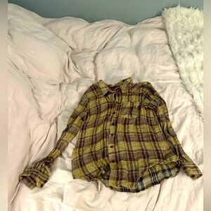 Free people 100% cotton lightweight flannel